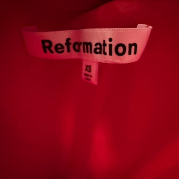 Reformation Red Merel Velvet Midi Dress size XS - Picture 5 of 5